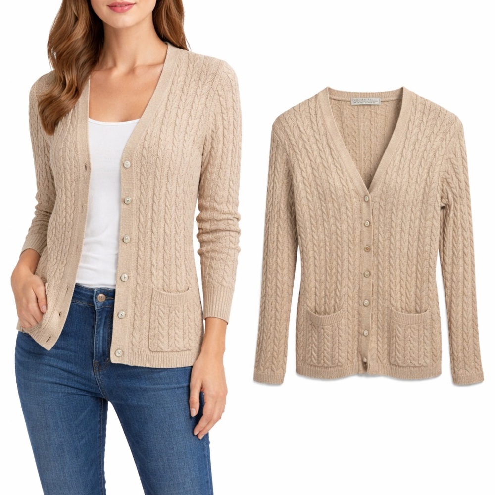 Valerie Stevens 100% cashmere‎ cardigan size medium